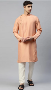 Simple Peach Kurta
